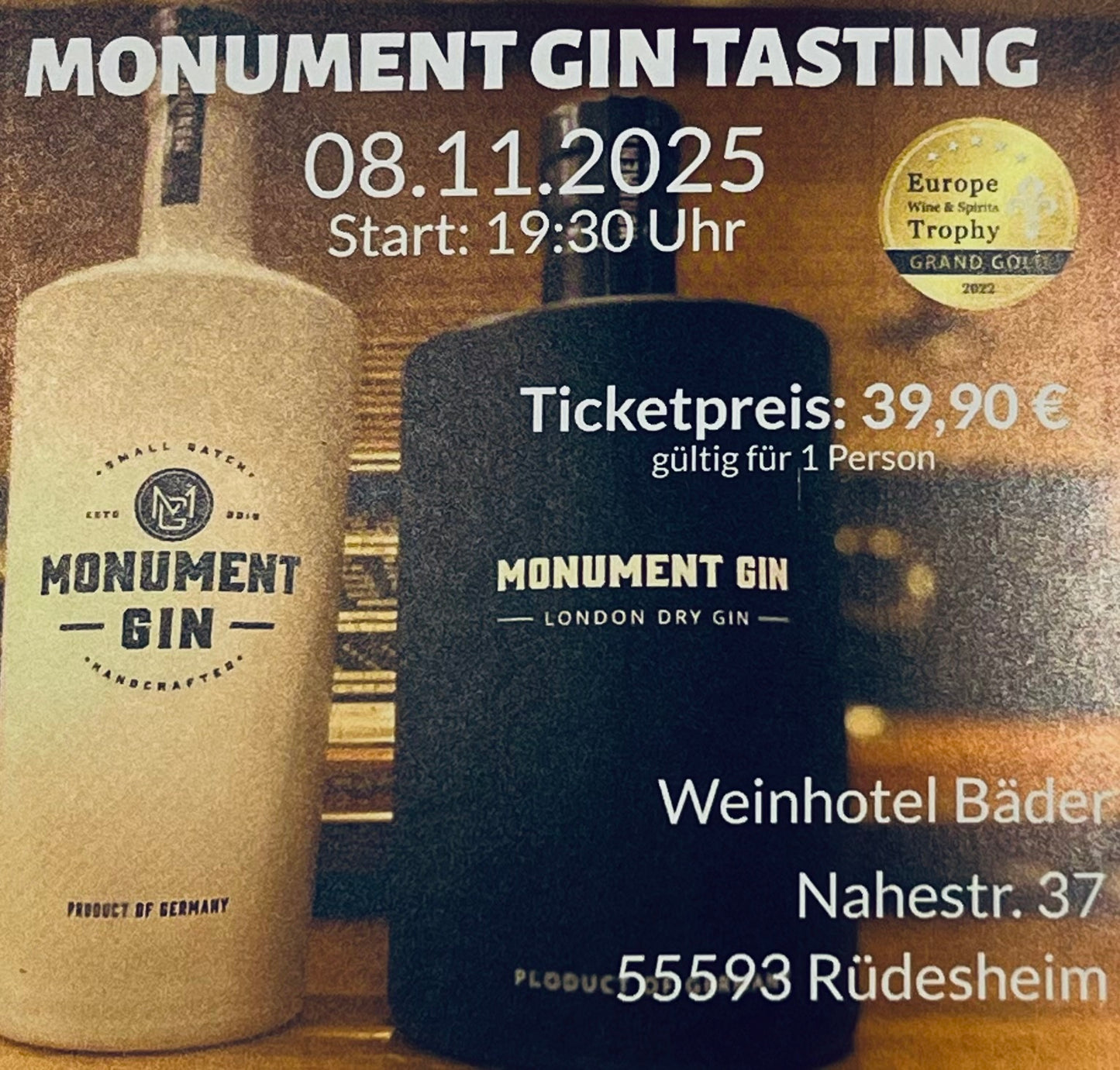 MONUMENT GIN TASTING 8.11.2025